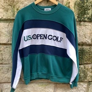 Vintage US Open Golf Sweatshirt Colorblock in Size Medium
